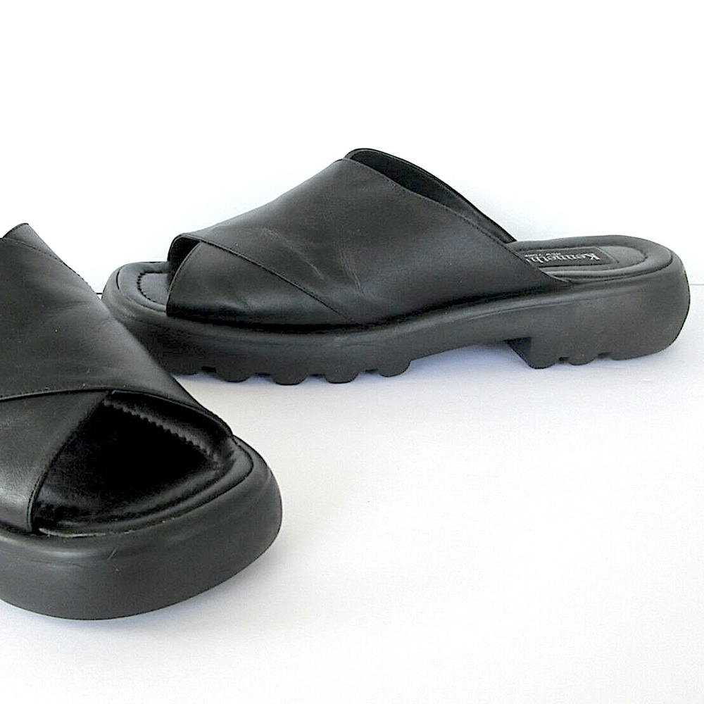 Kenneth Cole New York Leather Sandals Slides sz 8  Made in Italy